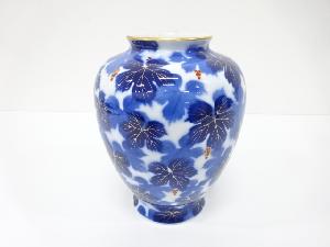 深川製　染付　葡萄　花瓶